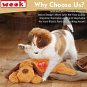 WEOK Heartbeat Puppy Toy, Comfort Cuddler Pillow, Dog Anxiety Relief Calming Aid,Heartbeat Stuffed Toy for Dogs,Puppy Heartbeat Toy Sleep Aid,Dog Heartbeat Toy for Pet