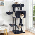 Gitelsnour Cat Tree, Cat Tower for Indoor Cats, 43.3 inch Cat Tree Tower with Sturdy Steel Tube, Hammock, Cat Condo for Small Cats and Kittens, Scratching Post, Smoky Gray GCT004SG