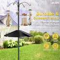 iBorn Squirrel Baffle for Bird Feeder Pole, 19.6” Oversized Squirrel Guard Defender, Bird Feeder for Outdoors Protector, Polycarbonate(PC), Pack of 1, Black