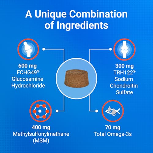 Nutramax Cosequin for Dogs Joint Health Supplement, Contains Glucosamine, Plus Chondroitin, MSM and Omega-3s, Supports Joint and Skin and Coat Health, Soft Chews, 120 Count