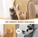 Graciadeco Carpet Cat Scratching Mat Sisal, 2 Packs Sisal Fabric Large 23.6" x 15.7" Scratching Pad for Indoor Cats with Adhesive Hook Loop Tape, Cat Scratching Rug Wall Scratchers for Indoor