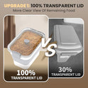20-23 Lbs Dog Food Storage Container, Collapsible Dog Food Container with Transparent Airtight Lid,Multifunctional Pet Food Storage Container for Dog Cat,Rice,Flour,Pet Food Scoop and Dog Bowl