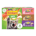 Purina Friskies Wet Cat Food Pate Variety Pack Salmon Dinner, Turkey and Giblets Dinner and Mixed Grill - (2 Packs of 12) 5.5 oz. Cans