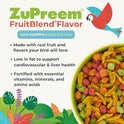 ZuPreem FruitBlend Bird Food, Bird Feed Pellets for Cockatiels, Lovebirds, Quakers, Small Conures & Lorikeets, Core Nutrition with Natural Fruit, Cockatiel Food, Conure Feed, (Medium, 2 lb Bag)