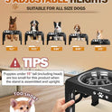 Jovrun Elevated Dog Bowls for Medium Large Size Dogs, Non-Slip Dog Feeder with 1*Stainless Steel Dishes & 1*Slow Feeder Bowl, 5 Heights Adjustable Raised Bowls to 3.15″-8.66″-9.84″-11.02″-12.2″