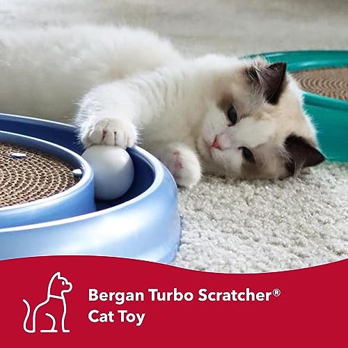Coastal Pet Turbo Scratcher Cat Toy - Cardboard Cat Scratcher Pad with Cat Toy Ball Track and Catnip (1 Pack)
