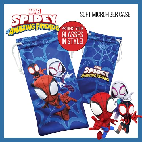ARKAID Marvel Spidey and Friends Sunglasses Stylish, Comfortable & Durable UV-Protective Boys Spider-Man Glasses With Soft Carrying Case - Officially-Licensed Spiderman Gifts for Boys