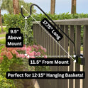 Premium - Hold It Mate Multi Use Hook Kit for Vertical Spindled Railings, Hang Flower Baskets Chimes Bird Feeder 15LBS Weight Limit