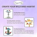 Happy Wings Finch Blend Bird Food - Mix of Sunflower Hearts/Kernels and Nyjer, 5 Pounds - No Grow Seed - For Wild Birds