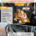 Back Seat Extender for Dogs-Large Space, Dog Car Seat Cover Hard Bottom Holds 420lbs, Sturdy Backseat Extender for Dogs,Upgraded Waterproof Pet Car Bed Dog Hammock for Car, SUV,Truck, Black