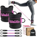 WALITO Ankle Resistance Bands with Cuffs, Exercise Bands for Legs and Butt, Booty Workout Equipment for Kickbacks and Hip Fitness Training