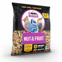 Cool Birds Nut & Fruit Wild Bird Seed – 10 lb. Gourmet Bird Food with Sunflower Hearts, Peanuts, Tree Nuts & Real Fruit – No Corn, Milo or Millet Bird Seed for Outside Feeders