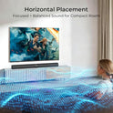 Sound Bar for Smart TV, Soundbar with Bluetooth/ARC/Opt/AUX Connect, Auto Volume Boost, 3 Equalizer Modes, 2 in 1 Detachable Soundbar for TV/PC/Gaming/Projectors