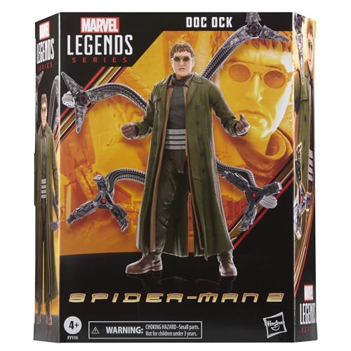 Marvel Legends Series Doc Ock, Spider-Man: No Way Home Collectible, Deluxe 6-Inch Action Figure, 4 Accessories, Ages 4 and Up