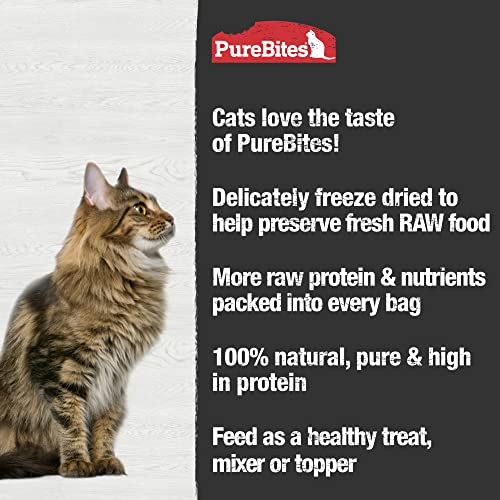 PureBites Chicken Breast Freeze Dried Cat Treats, 1 Ingredient, Made in USA, 2.3oz
