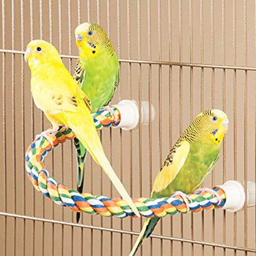 JW Pet Comfy Perch For Birds Flexible Multi-color Rope, Large - 21" Length
