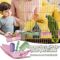 4PCS Bird Beak Grinding Stone,Cage Accessories for Parakeets,Bird Parrot Cage Perch, Stand Platform Foot Claws Trimmer Chewing Toys for Budgies, Parakeets, Cockatiels, Conures