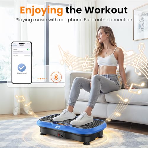 AXV Vibration Plate Fitness Platform Exercise Machine Vibrating Shaking Full Body Shaker Workout Vibrate Stand Shake Board Sport for Weight Loss Fat Burner for Gym Home Office
