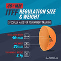 JOOLA Training 3 Star Table Tennis Balls - 40+mm Regulation Bulk Ping Pong Balls for Competition and Recreational Play - Fun as a Cat Toy - Indoor and Outdoor Compatible