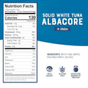 Bumble Bee Solid White Albacore Tuna in Water, 5 oz Can (Pack of 8) - Wild Caught Tuna - 29g Protein per Serving, High in Omega-3s - Non-GMO Project Verified, Gluten Free, Kosher