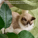 Feandrea Cat Tree, 68.1-Inch Tall Cat Tower, Multi-Level Plush Condo with Artificial Leaves, 3 Scratching Posts, 2 Pompoms with Bells, Grass Green and Camel Brown UPCT330C01