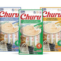 INABA Churu Lickable Purée Natural Cat Treats Tuna & Chicken 3 Flavor Assortment of 12 Tubes