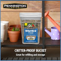 Pennington Wild Bird Food, Wild Bird Seed for Outside Feeders, Great to Feed Year-Round, 22.5-lb. Critter-Proof Bucket