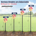 Smart Bird Feeder Pole Stand, 79 Inch Heavy Duty Bird House Pole for Outdoors Adjustable Mounting Pole for Smart Bird Feeder with 1 Inch Dia Bird Feeder Post Weather Station, Black