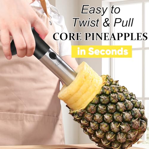 Pineapple Corer, [Upgraded, Reinforced, Thicker Blade] Newness Premium Pineapple Corer Remover, Stainless Steel Pineapple Core Remover Tool for Home & Kitchen with Sharp Blade for Diced Fruit Rings
