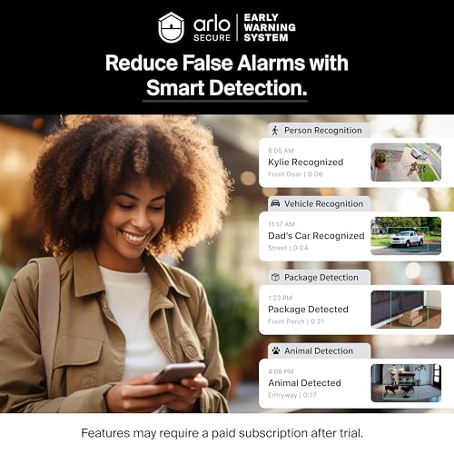 Arlo Video Doorbell 2K (2nd Gen, Latest Release), Wireless or Wired Option, 2-Way Audio, Night Vision, Head to Toe Video View, Package Detection, Person & Vehicle Recognition, 1-Month Secure Plan