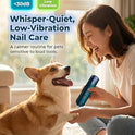 YABIFE Super Quiet Dog Nail Grinder & Clippers Kit with 2 LED Lights, 3 Speeds Up to 12,000 RPM, Lower Than 30dB Electric Pet Nail Trimmer for Small Medium Large Dogs and Cats