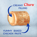 INABA Churu Bites for Cats, Soft/Chewy Baked Chicken Wrapped Churu Filled Cat Treats with Vitamin E, 0.35 Ounces per Tube, 24 Tubes Total (3 Tubes per Pack), Chicken Recipe