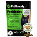 Cat Probiotics Gut + Immune Health Chews – Crunchy & Creamy Cat Treats for Digestive Health, Gut Flora & Constipation Relief – Supports Immunity, Regularity, & Healthy Digestion, 30-Day Supply Chicken
