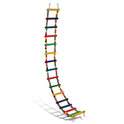 DS. DISTINCTIVE STYLE Bird Ladder Toys Coloured Flexible Parrot Swing Bridge Wooden Cockatiel Cage Hanging Climbing Ladder (39 in (16 Steps))