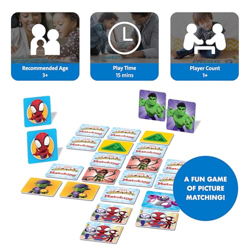 Wonder Forge Marvel Spidey and His Amazing Friends Matching Game - Educational Memory Game for Kids Ages 3+ - Fun for Toddler Boys and Girls Featuring Spiderman and Friends
