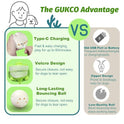 GUKCO Interactive Moving Dog Toys – Plush Chew Toy with Bouncing Ball, Music & Recording | Rechargeable Self-Play Toys for Small, Medium & Large Dogs to Keep Them Engaged (Turtle)