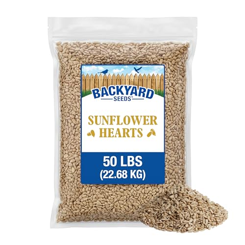 CountryMax Sunflower Coarse Kernels Hearts No Waste No Mess Bird Seed (50 Pounds)