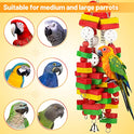MEWTOGO Large Bird Parrot Toys for Cockatoos African Grey Macaws and  Parrots Bird Gift