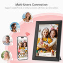 Frameo 10.1 Inch WiFi Digital Picture Frame, Smart Cloud Electronic Photo Frame with HD IPS Touch Screen Slideshow 32GB Memory Auto-Rotate Wall Mount, Share Photos/Videos from Phone - Gifts for Mom
