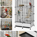 Encrypted Bird Cage Large Bird Cages 57-Inch, Top Storage Space, Bottom Splash Guard with Essential Bird Supplies – Durable & Spacious Aviary – Budgies & Cockatiels