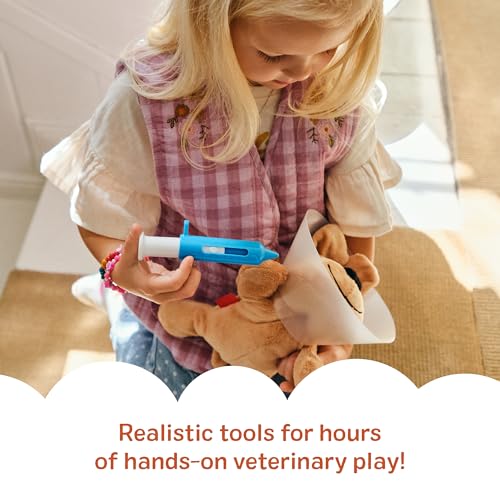 Melissa & Doug Examine and Treat Pet Vet Play Set, 24-Piece Animal Doctor Playset with Dog & Cat Plushies, Pet Doctor Kit & Accessories, Preschool Toys for Girls & Boys Ages 3+