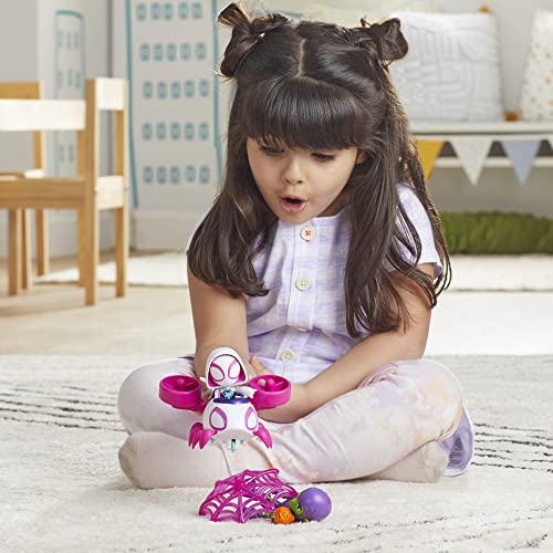 Marvel Ghost-Spider Copter Set, 4-Inch Scale Action Figure with Vehicle & Accessory, Preschool Super Hero Toy