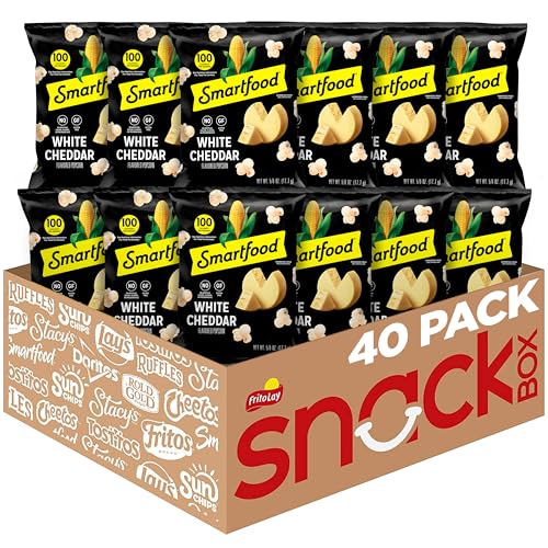 Smartfood Popcorn, White Cheddar, 0.625 Ounce (Pack of 40)