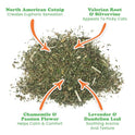 Meowijuana Catnibas Catnip Pawty Mix Jar | Premium Cat Nip for Cats with Silvervine, Passion Flower, Chamomile, Dandelion & Valerian Root | High Potency Catnip | 60g