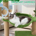 Woochpet 37" Cat Tree Tower for Indoor Cats，2-in-1 Multi-Functional Comfort with Premium Sisal Scratching Post, Cat Cando with Mouse Hole and Plush Toy Ball Large Hammock for Kitty or Small Cats
