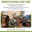 Liquid Bandage for Dogs 4oz Waterproof Spray - Chew + Heal Labs Wound Care with Aloe for Cuts, Scrapes, Stitches, Paw Injuries - Breathable, Safe if Licked