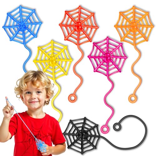 30 Pcs Sticky Spider Web Sticky Hands for Kids Bulk Halloween Party Favors Decorations,Spider Webs for Classroom Prizes,Back to School Goodie Bags Stuffers Pinata Stuffers for Boys Girl