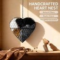 Handmade Fiber Bird Nesting Heart, Nesting Material for Wild Bird, Refillable Nesting Accessories, Hummingbird Nest/House, Outdoor Garden Decortion, Gifts for Bird/Nature Lovers (1pc)