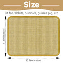 DYAUS Rabbit Scratching Pad, Sisal Bunny Scratch Pad, Natural Rabbit Foraging Mats for Cages, Indoor Bunny Toys Accessories for Bedding Biting Sleeping Resting (2PCS, 16x12in)