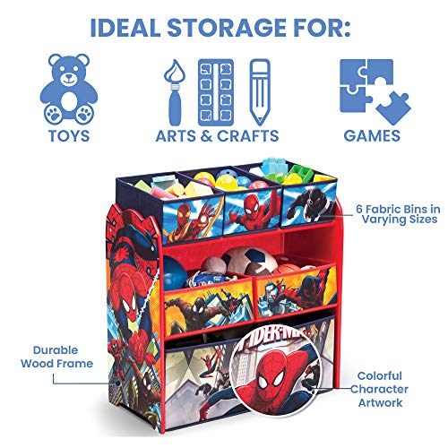 Delta Children Multi-Bin Toy Organizer, Marvel Spider Man